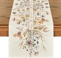 Artoid Mode Wildflower Leaves Floral Fall Table Runner, Autumn Thanksgiving Kitchen Dining Table Decoration for Indoor Outdoor Home Party 13x120 Inch