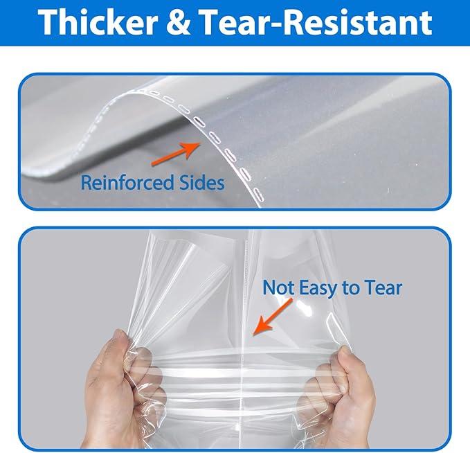 PigPotParty 12"x15" Self-Sealing Clear Cellophane T-Shirt Bags with Adhesive, 100 Pack Plastic Cello Packaging for Clothes, Gifts, Magazines, A4, Envelope, Letter & Small Business Use