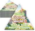 KETABAO – 14" Customizable Triangle Magnetic Photo Magnet - add Your Image to Your Refrigerator, Storage Cabinet or car Magnet