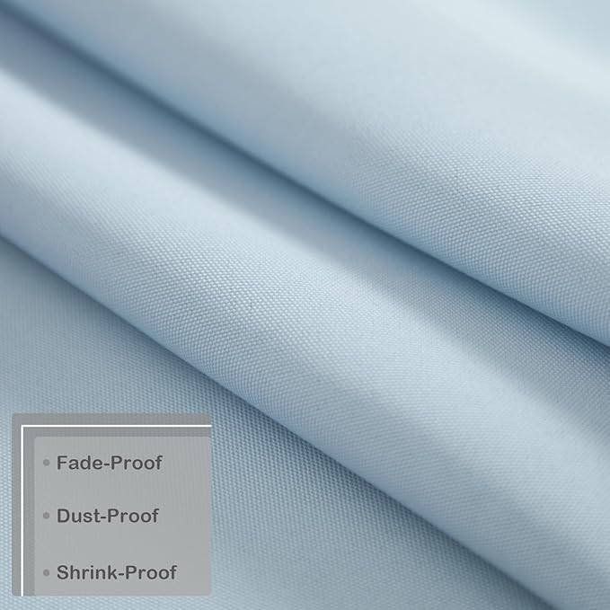 Small Round Light Blue Tablecloth 36 Inch Polyester Fabric Washable Table Cover Decorative Wrinkle Resistant Solid Color Table Cloth for Dining Party Wedding Camping
