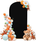 Wedding Arch Covers Spandex Arch Backdrop Covers 6.6FT Arch Stand Cover Arch Covers Stretchy Backdrop for Wedding Birthday Party Decoration Baby Shower (Black, Cover Only)