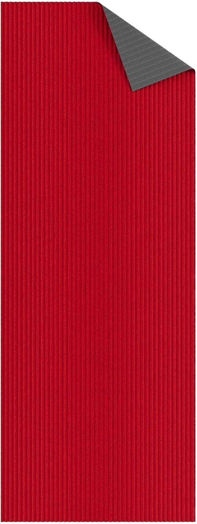 Ottomanson 3'11" x 5' Mud Mat Area Rug Scraper Carpet - Non-Slip, Dirt Trapping for Indoor & Outdoor Use - Ideal for Entryway, Garage, Kitchen, Patio & High-Traffic Areas, Red