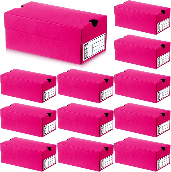 12 Sets Mini Sneaker Boxes for Party Favors Mini Shoe Gifts Boxes 4.7 x 2.5 x 2 Inch Sports Small Gift Case with Editable Label for Candies Cookies Snackss