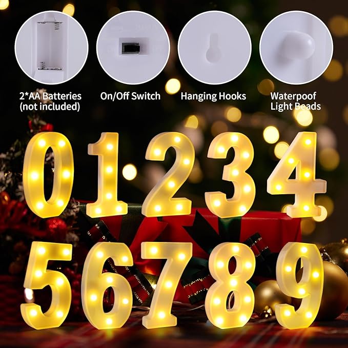 7th Birthday Decorations for Girls and Boys,7 Year Old Birthday Decorations for Centerpieces Table,Light Up Numbers 7 Sign Led for Party Backdrop Wall Decor for Wedding Anniversary Home