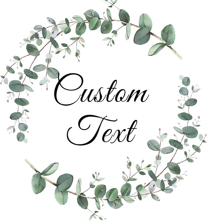 Custom Stickers for Weddings, Birthdays & Businesses - Personalized Labels with Your Logo - Waterproof, Fade and Heat Resistant - Pack of 100-1000 (Wreath J, 3.5 Inch)