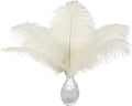 Ballinger Beige Ostrich Feathers Bulk - 24pcs 12-14inch Cream Feathers for Vase,Wedding Party Centerpieces and Home Decor
