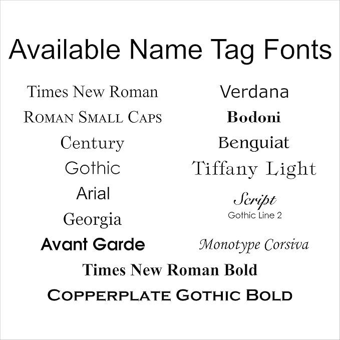 Custom Engraved Name Badges with Pin or Magnet Backing, 1" x 3" - Personalized Acrylic Name Tag with 15 Font Options and 21 Color Options - 1 Tag