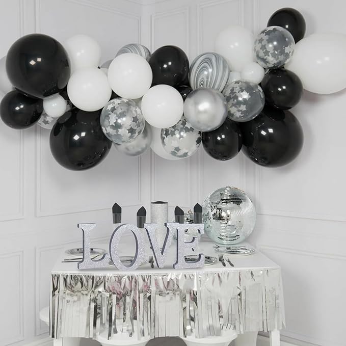TONIFUL 8 Inch Silver Glitter Letter L Table Centerpiece A-Z Silver Birthday Party Decorations,Silver Alphabet L for Birthday,Chrismas,Graduation,Bridal Shower,Wedding,Anniversary Party Supplies