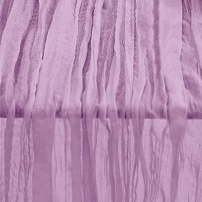 6 Pack Lilac Cheesecloth Table Runner 35x120 Inch 10Ft Rustic Gauze Cheese Cloth Table Runner Sheer Cheesecloth Table Runners for Wedding Party Bridal Shower Decoration