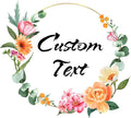 Custom Stickers for Weddings, Birthdays & Businesses - Personalized Labels with Your Logo - Waterproof, Fade and Heat Resistant - Pack of 100-1000 (Wreath E, 3.5 Inch)
