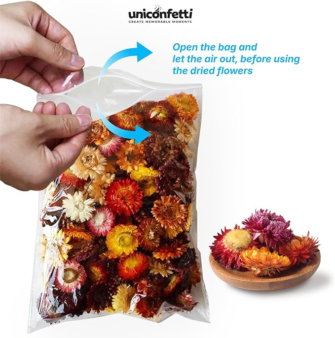 Dried Flower Carnation Biodegradable Confetti - Real Flower Petals for Weddings, Flower Girl Toss, Wedding Send Off Ideas, Party Table Decoration | Boxed - 8oz (0.5lbs)