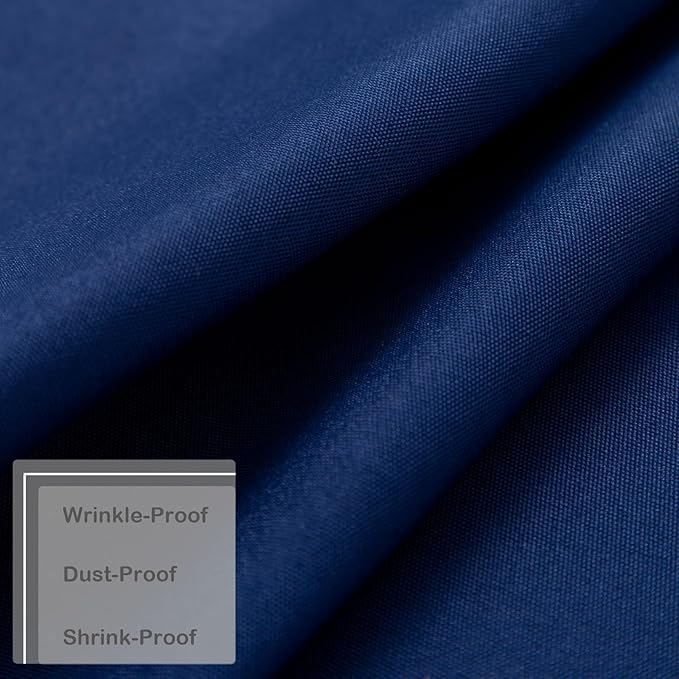 Small Round Navy Tablecloth 36 Inch Polyester Fabric Washable Table Cover Decorative Wrinkle Resistant Solid Color Table Cloth for Kitchen Dinning Party Wedding Camping