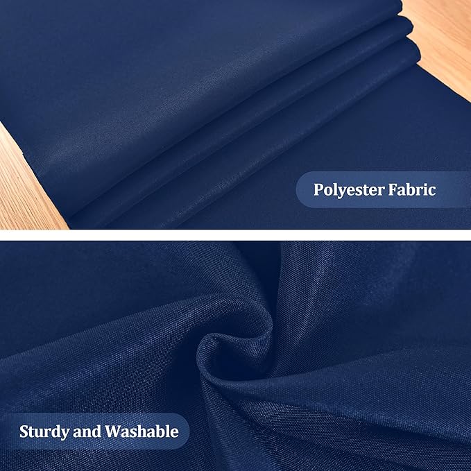 Farmhouse Navy Blue Table Runner Dining Table Runners 48 Inches Long Coffee Table Runner for Dresser Living Room Bedroom Holiday Party Banquet 12X48 Inch