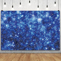 YongFoto Blue Glitter Backdrop 8x6ft Silver Light Spots Navy Blue Sequin Bokeh Photography Background Birthday Bridal Shower Wedding Photography Background Party Banner Decor Portraits Photoshoot