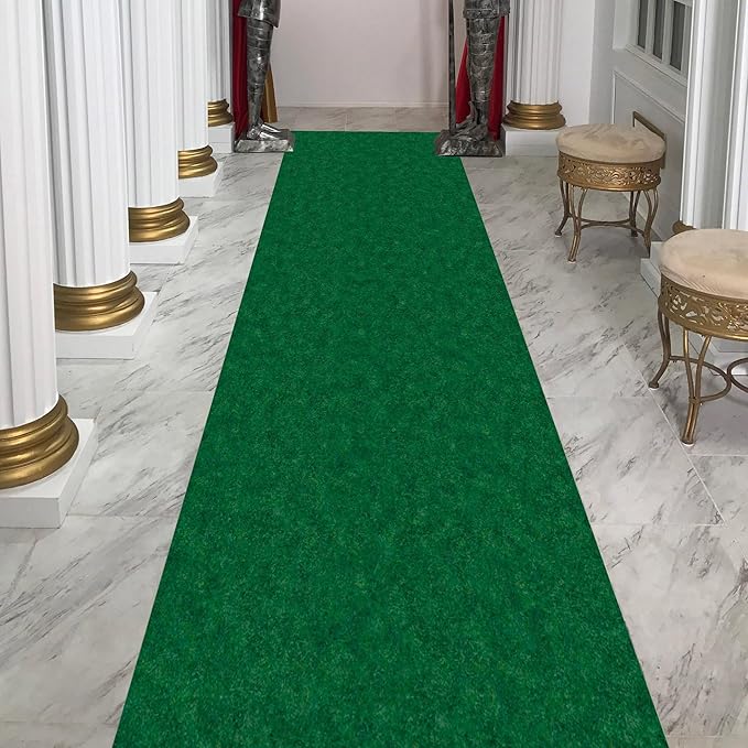 Ottomanson 2' x 7' Hallway Runner with Scraper Pile Extra Durable Non-Slip Rug Mat for Indoor & Outdoor Use - Ideal for Kitchen, Entryway, Patio & Garage - High-Traffic Carpet, Green
