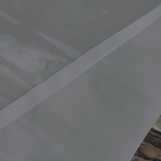 Window Gray Sheer Curtains 72 Inches Long 2 Panels Sheer Curtain Basic Rod Pocket Panel for Bedroom Children Living Room Yard Kitchen (Gray, 52" W x 72" L | 2 pcs)