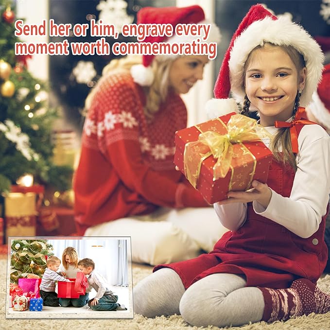 HELPLEX Picture Frames, 6 Pack 4x4 inch Acrylic Picture Frame Clear 4 x 4 Photo Frames Magnetic Picture Frames Ready for Tabletop Display, Effectively Protect Photos from Fading and Yellowing