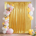 SquarePie Sequin Backdrop Less See Through Thick Background for Photography Glitter Curtain Party 6FT x 8FT Gold