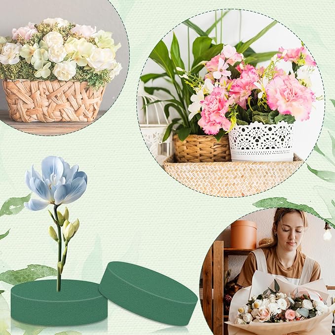 Phinus 2 PCS Styrofoam Block, Floral Foam Block Measures 6 x 1.57 inches, Flower Foam Can Be Used for Artificial Flower Arrangement DIY Crafts, Birthday, Prom, Church, Etc