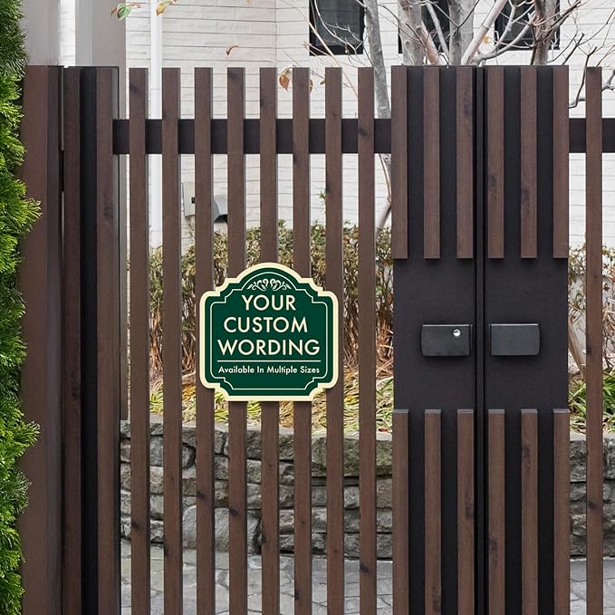 Custom Metal Signs, Personalized Aluminum - Outdoor/Driveway, Waterproof USA Made - Forest Green 8x8 In