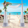 MDS Halloween Chiffon Draping Fabric - 2 Panel, 30" Wide x 20ft Long - Sheer Spooky Arbor & Canopy Drapery for Haunted House Backdrops, Party Ceilings, DIY Costumes & Themed Events - Cool Gray