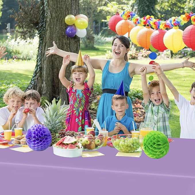 QZYL 4 PCS Plastic Table Cloth Disposable, 54x108 Inches Leakproof Rectangle Tablecloth, Heavy-Duty for Restaurant Party Decorations, Outdoor Picnic Tablecloth Congratulations Decorations