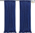 Poise3EHome 2Pcs 2Ft x 8Ft Navy Blue Sequin Backdrop Curtain,Navy Blue Glitter Photography Background for Independence Day,Memorial Day,Labor Day,Veterans Day