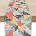 Boho Patchwork Table Runner, Vintage Farmhouse Colorful Wildflowers Bohemian Paisley Flower Table Center Decor for Home Kitchen Dining Patio Holiday Party Indoor Table Decorations, 13"x108" Inch