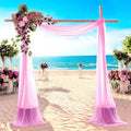 MDS Halloween Chiffon Draping Fabric - 1 Panel, 30" Wide x 20ft Long - Sheer Spooky Arbor & Canopy Drapery for Haunted House Backdrops, Party Ceilings, DIY Costumes & Themed Events - Bubblegum Pink