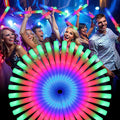 55 PCS Foam Glow Sticks, Foam Light Up Sticks Party Supplies with 3 Mode Colorful Flashing, Glow Sticks Bulk Party Pack, Led Foam Sticks for Birthday, Wedding, Halloween, Carnival, Concert