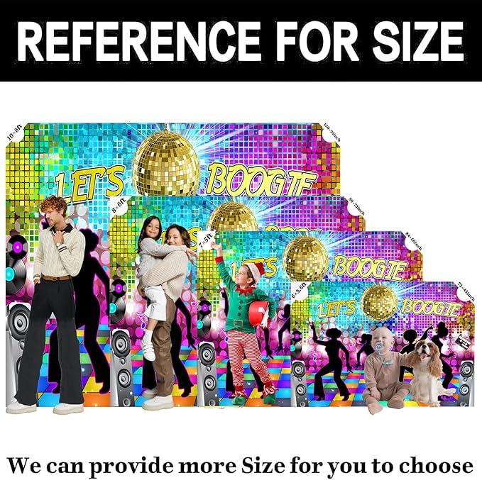 Disco Backdrop 7X5ft Retro Glow Party 70s 80s 90s Theme Stage Dance Background Disco Party Decoration Disco Ball Banner Dance Backdrop for Birthday Party Prom Portrait Photo Props Polyester, Multi
