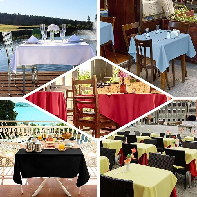 Efavormart 54x54 Turquoise Wholesale Linens Seamless Polyester Square Linen Tablecloth for Wedding Banquet Party Restaurant