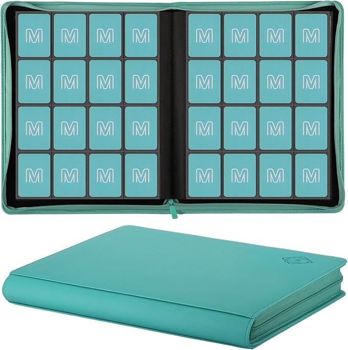 Premium Card Binder 16 Pocket,Trading Card Binder Holds up to 1000+Cards Sturdy Card Collection Album, Card Holder Folders for MTG, TCG, Game Cards & Sports Cards