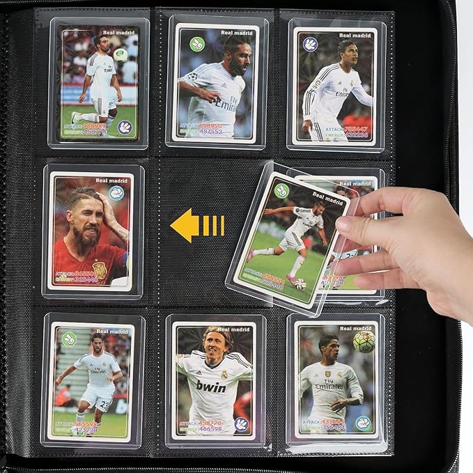 Toploader Binder with 9-Pocket Pages, Holds 288 "3×4" Rigid Toploader Hard Cases, Card Holder for Collectible Cards or Sports Cards, Durable Sleeves for Storage & Display (Purple)