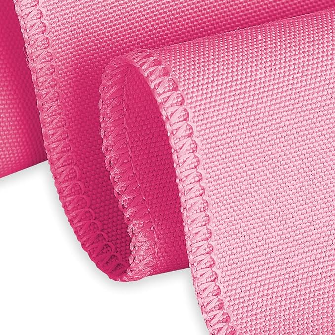 LinenTablecloth 90-Inch Round Polyester Tablecloth Fuchsia
