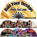 Custom Fans with Your Photo/Text - 13 Inch Personalized Folding Hand Fan for Line Dancing, Weddings, Parties | Decorative Gift for Women, Church Events & Dance Performances (80, 10 Inch)