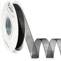 Ribbli Black Organza Ribbon,1/2 Inches x Continuous 50 Yard,Black Sheer Ribbon for Gift Wrapping,Cookie Wrapping,Wedding Decoration,All Crafting and Sewing