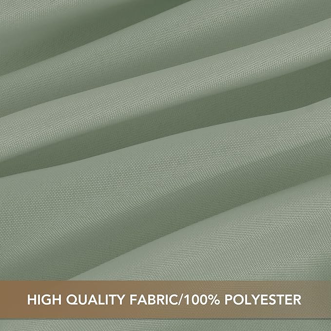 sancua Square Tablecloths 85x85 Inch, 2 Pack - Sage Green Fabric Table Cloth for Square or Round Tables, Washable Polyester Table Cover for Outdoor Party, Birthday, Buffet, Resturant