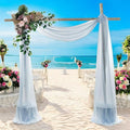 MDS Halloween Chiffon Draping Fabric - 2 Panel, 30" Wide x 40ft Long - Sheer Spooky Arbor & Canopy Drapery for Haunted House Backdrops, Party Ceilings, DIY Costumes & Themed Events - Baby Blue