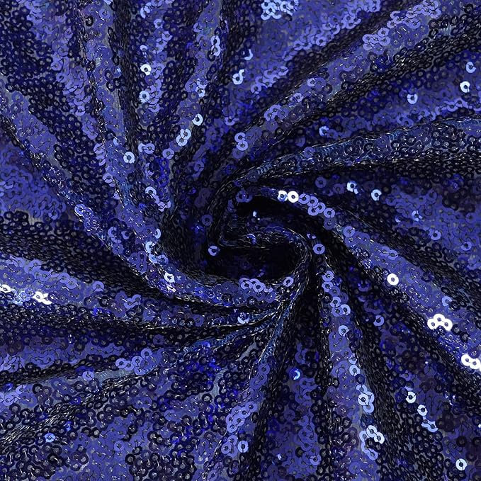Eternal Beauty Navy Blue Sequin Backdrop, 7x7 Ft Glitter Background Curtains for Shimmer Photography Party Wedding Birthday Independence Day Back Drop Decor