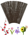 100 PCS FIVEIZERO 26 Gauge Beown Floral Wire Stems for Artificial Flower Making,Florist Wire,Flower Wires for Crafts,Alambre para Flores for Wreaths, Flower Arrangements and DIY Projects