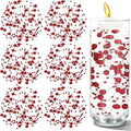 50 PCS Artificial Floating Beads for Centerpieces Vases, Red 8+3mm String Beads for Wedding Party Faux Pearl String for Decorating, String Pearls for Crafts Vase Filler