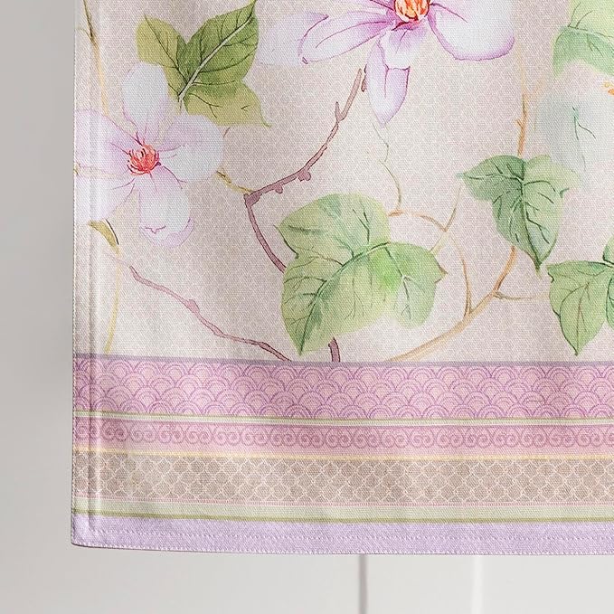 Maison d' Hermine Table Runner 100% Cotton Double Layer Table Runners 108 inches Long Decorative for Home Kitchen Dining Party Wedding Bridal Shower Spring Summer (Magnolia Mornings, 14.50" x 108")