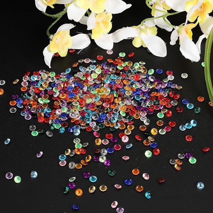 PATIKIL 10000 Pcs Wedding Table Scatter Confetti Crystals 4.5mm Acrylic Diamonds Vase Fillers Gems for Table Centerpiece Decorations Party Vase Beads, Light Green