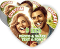 KETABAO – 9" Heart Photo Magnets for Refrigerators, Cars and Offices – Customizable Magnetic Decor