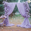 10ft x 10ft Lilac Backdrop Curtains, Wrinkle-Free Sheer Chiffon Fabric Photo Backdrop Drapes for Wedding Arch Party Ceremony Stage Photography Decorations