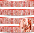 4 Pack 10 Ft Rose Gold Foil Fringe Garland Metallic Streamers Tinsel Banner Wall Hanging Garland Backdrop for Parade Floats, Halloween, Christmas, Thanksgiving, New Year Party Decorations