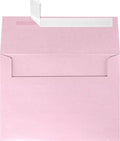 LUXPaper A7 Invitation Envelopes | Peel & Press | 5 1/4" x 7 1/4" | Rose Quartz Metallic | 80lb. Text | 500 Qty