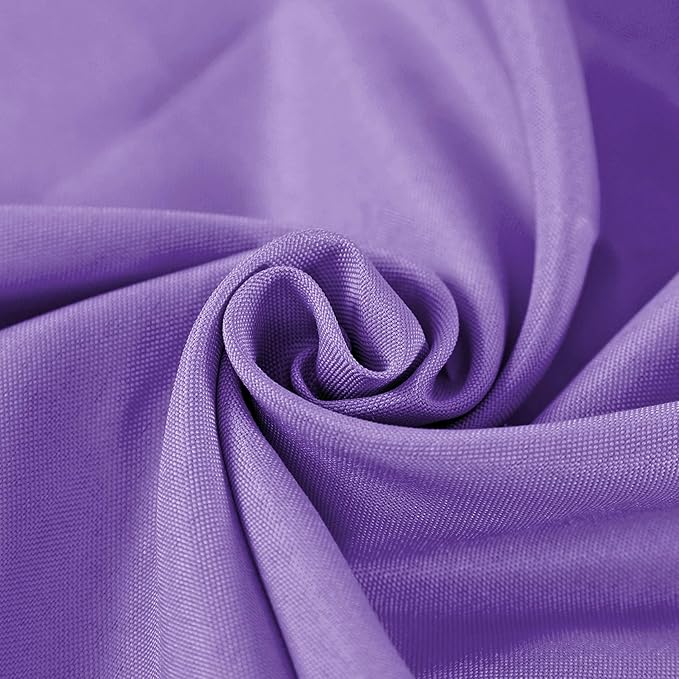 108 inch Round Tablecloth Washable Polyester Table Cloth Decorative Table Cover for Wedding Party Dining Banquet（108 inch,Purple）