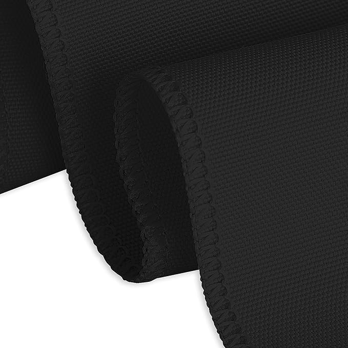 LTC LINENS 5 Pack 90 Inch Round Tablecloth Black - Wrinkle Resistant Round Table Cloth - Washable Polyester Fabric Table Cover for Party